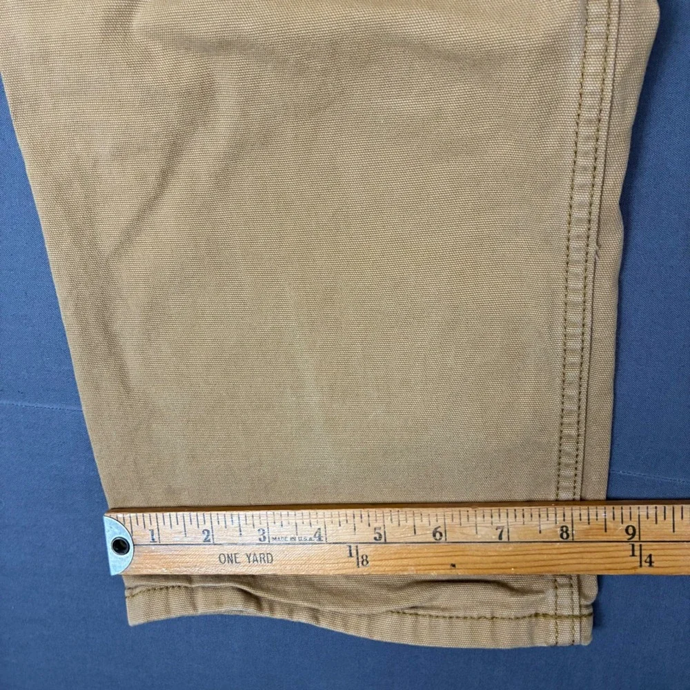 Carhartt Relaxed Fit Brown Canvas Utility Work Pants Men's Sizs 35x32